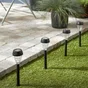 Lot de 4 balises solaire à piquer NAOMY, noir, blanc froid, H.33cm, INSPIRE