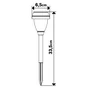 Lot de 4 balises solaire à piquer NAOMY, noir, blanc froid, H.33cm, INSPIRE