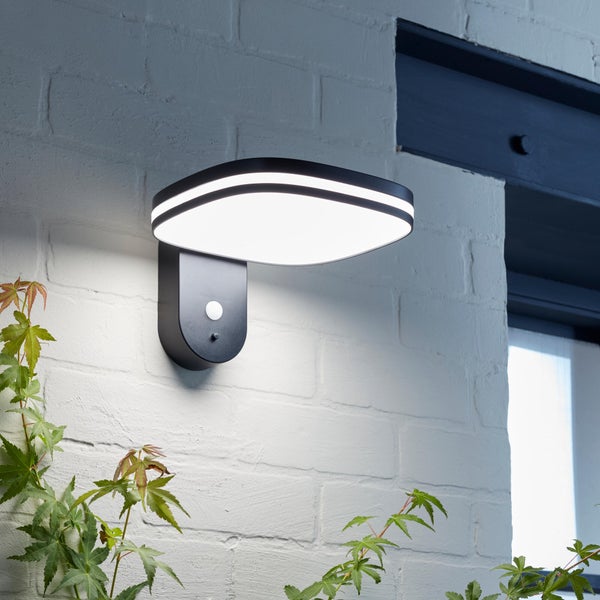 Applique exterieur solaire baquio detection 900 lumens noir inspire