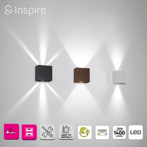 Applique extérieure bord de mer led 1400 Lm, blanc neutre, blanc Baiona INSPIRE