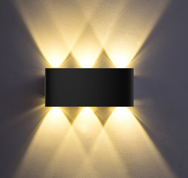 Applique extérieure led 1200 lumens, blanc chaud, noir Quiroga INSPIRE