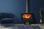 Poêle à bûche PANADERO Poele a bois biarritz-s ecodesign noir, 7 kW