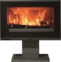 Poêle à bûche PANADERO Poele a bois biarritz-s ecodesign noir, 7 kW