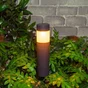 Lot 2 balises solaires à piquer H.39 cm blanc neutre 2 Lumen noir Praia INSPIRE