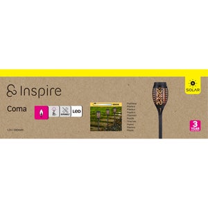 Balise solaire à piquer noir 1LM 51 cm COMA INSPIRE