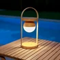 Lampe extérieur Lisala, rechargeable usb, 1300 lumens, intensité variable, bambou, INSPIRE