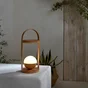 Lampe extérieur Lisala, rechargeable usb, 1300 lumens, intensité variable, bambou, INSPIRE