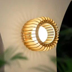 Applique lampe extérieur Lanoa, led, bambou, 1300 lumens, 3000K, Inspire