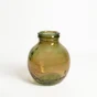 Vase en verre recyclé, OXANE, diam.25 cm, jaune/vert