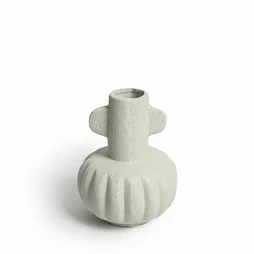 Vase en céramique, diam.15 x H.19 cm, vert