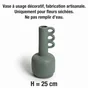 Vase en céramique, Terra, diam.12 x H.25 cm, vert