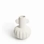 Vase en céramique, diam.15 x H.19 cm, blanc