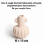 Vase en céramique, diam.15 x H.19 cm, rose