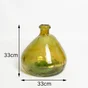 Vase en verre recyclé ORGANIC, 33 x 33 cm, curry