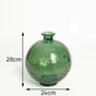 Vase en verre recyclé, CALISTA, diam.24 x H.28 cm, vert