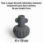 Vase en céramique, diam.15 x H.19 cm, bleu foncé