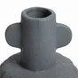 Vase en céramique, diam.15 x H.19 cm, bleu foncé