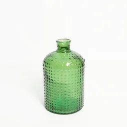 Vase en verre recyclé, NUXIA, 18 x 31 cm, kaki