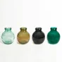 Vase en verre recyclé, OXANE, diam.25 x H.30 cm, gris