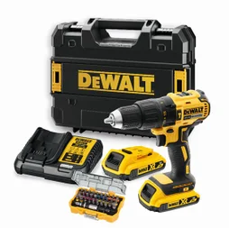 Perceuse à percussion 18 V DEWALT Dcd778d2ta-fr, 65 Nm + 2 batteries 2Ah