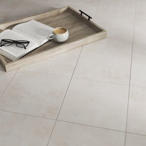 Carrelage sol effet beton beige, l.33.3 x L.33.3 cm ARTENS shala, 1,66m2