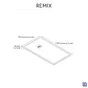 Receveur de douche extraplat L.140 x l.80 cm