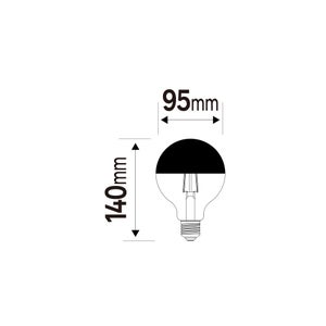 Ampoule led à filament, LEXMAN,  E27 806Lm = 7W, argenté