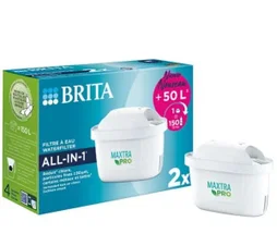 Cartouche filtrante maxtra pro all-in-1 pour carafe brita lot de 2
