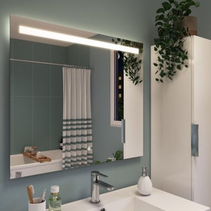 Miroir lumineux rectangulaire l.80 x H.70 cm Essential, sensitif