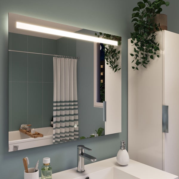 Miroir lumineux rectangulaire l.80 x H.70 cm Essential, sensitif