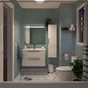 Miroir lumineux rectangulaire l.80 x H.70 cm Essential, sensitif