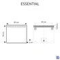 Miroir lumineux rectangulaire l.80 x H.70 cm Essential, sensitif