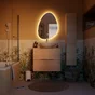 Miroir lumineux galet l.60 x H.80 cm Modern, anti-buée, variateur intensité SENSEA