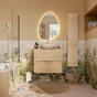 Miroir lumineux galet l.60 x H.80 cm Modern, anti-buée, variateur intensité SENSEA