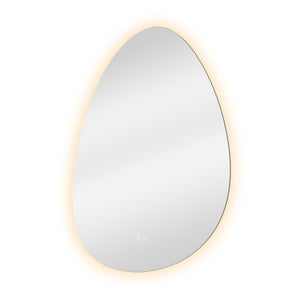 Miroir lumineux galet l.60 x H.80 cm Modern, anti-buée, variateur intensité SENSEA