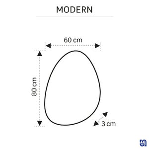 Miroir lumineux galet l.60 x H.80 cm Modern, anti-buée, variateur intensité SENSEA