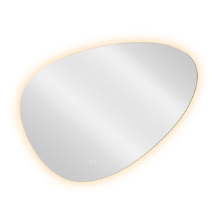 Miroir lumineux galet l.120 x H.80 cm Modern, anti-buée, variateur intensité SENSEA