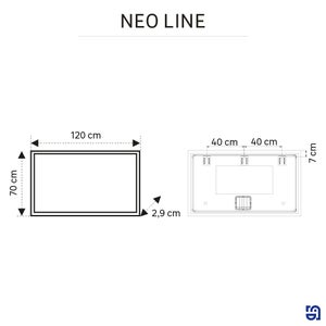 Miroir lumineux rectangulaire l.120 x H.70 cm Neo line SENSEA
