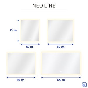 Miroir lumineux rectangulaire l.120 x H.70 cm Neo line SENSEA