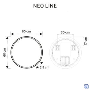 Miroir lumineux rond Diam.60 cm Neo line