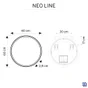 Miroir lumineux rond Diam.60 cm Neo line