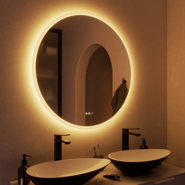 Miroir lumineux rond Diam.90 cm Neo line