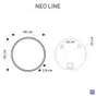 Miroir lumineux rond Diam.90 cm Neo line