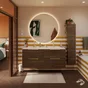 Miroir lumineux rond Diam.120 cm Neo line, anti-buée, variateur int et couleur