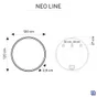 Miroir lumineux rond Diam.120 cm Neo line, anti-buée, variateur int et couleur