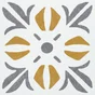 6 credences adhesives dalles murales adhesives Wall Tiles, cubia jaune, 15.2 cm