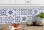 6 credences adhesives dalles murales adhesives Wall Tiles, cubia bleu, 15.2 cm x