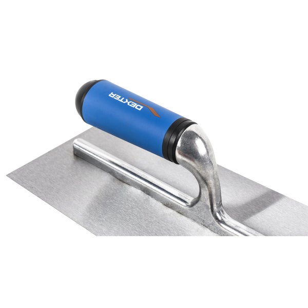 Platoir italien en acier et manche en plastique 13 x 27 cm dexter