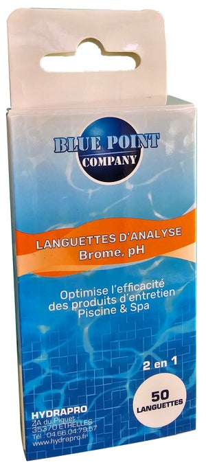 Languettes d'analyse pour piscine brome, ph