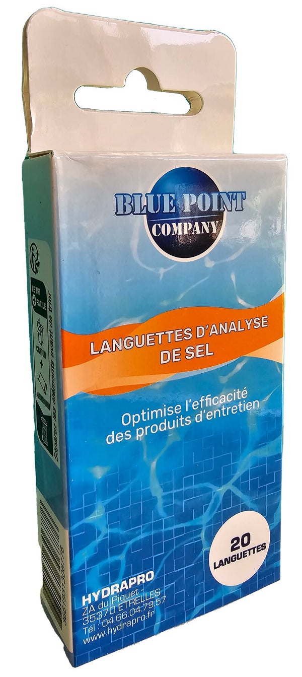 Languettes d'analyse de sel pour piscine